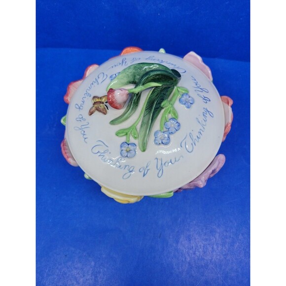 Fitz & Floyd Candy Trinket Dish "Thinking of You" Gift Collectible - Picture 12 of 12